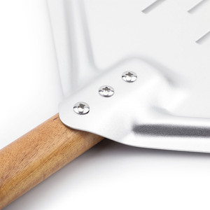 Espátula para Pizza de Acero Inoxidable 67.5x29.5cm con Mango de Madera, Apta para Horno, Herramienta para Transferir Productos Horneados - Product Image 4