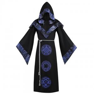 Halloween hombres Medieval Dark Mystic Sorcerer bata con capucha <span class=keywords><strong>disfraz</strong></span> 2017 - Product Image 4