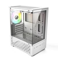 Hot Sale M-ATX ITX Desktop Case Black White Mid Tower with Aluminum Alloy Supports 280mm Graphics Card PC Case