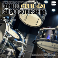Beatello-Club-420 Club Kokteyl Serisi 4 Davul Seti-İsveç Ihlamuru Amerikan Kavak Ağacı Siyah |   Profesyonel Kalite Yağlı Kağıt Başlıkları