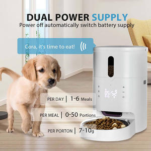 Distributeur automatique intelligent de nourriture pour animaux de compagnie à commande par bouton, 6L, distributeur de nourriture portionnée programmée pour chats, bols rechargeables pour chiens, sans internet - Product Image 6