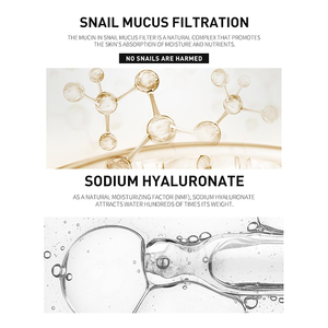 Toptan Serum Anti yaş salyangoz Serum Mucin sodyum hiyaluronat peptidler kollajen salyangoz nemlendirici yatıştırıcı tamir proteini - Product Image 3