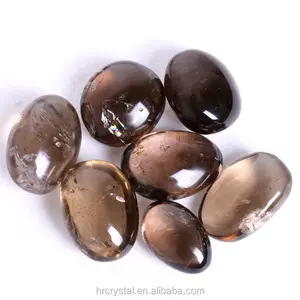 Over 2cm Healing Gemstones Polished Smoky Quartz Crystal Tumbled Gravel Stone for Wholesale