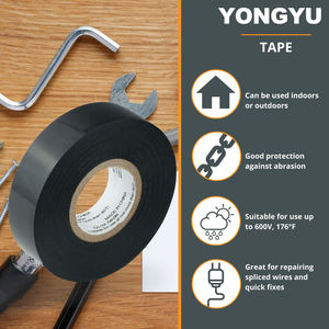 Chine YONGYU Usine Stock 600V Étanche Auto-Adhésif Rouleau Résistant À La Chaleur Isolation Isolante Électrique PVC Ruban Électrique - Product Image 4