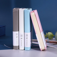 A7 carnet en cuir de couleur unie mini poche portable journal bloc-notes notebook avec bande élastique