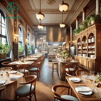 Conception personnalisée de haut de gamme Qualité moderne Café Restaurant Tables et chaises Ensembles Coffee Shop Meubles