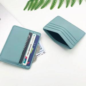 Tarjetero de Cuero PU, Color Caramelo, Caja para Tarjetas Bancarias y de Crédito, Estuche Delgado para Tarjetas con Múltiples Ranuras, Cartera para Mujeres y Hombres, Funda para Tarjetas de Visita - Product Image 6