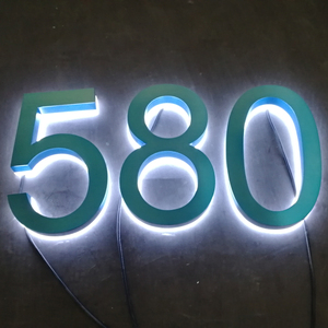 3d Gold Mirror Stainless Steel Channel Logo Backlit Letters Logo Custom Led Sign Led Letters <strong>Hotel</strong> Door Number - Product Image 3