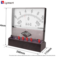 Pengukur tegangan listrik, Amperemeter Voltmeter 100ua 2.5a 10 V kondisi baru pengukur Demo plastik