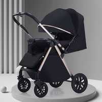 Poussette bébé avec fonctions assise et couchée, bidirectionnelle, légère et pliable pour enfants