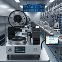 Robot de cuisine professionnel en acier inoxydable 304, machine de cuisson automatique avec écran tactile numérique pour salle à manger moderne, équipement intelligent