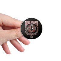 Badge rond personnalisé en alliage de zinc, émail souple, gaufré 3D, bicolore or et argent, design de dessin animé, en métal, pour revers, objet de collection