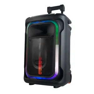 RMS speaker boombox bass gila, speaker subwoofer kuat 100W, speaker troli sistem dj dengan RGB