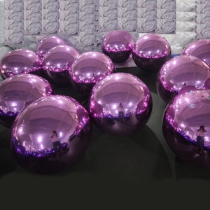 Ballons miroir gonflables imperméables rouges, dorés et argentés avec pompe électrique pour événements festifs ou décoration de Noël - Product Image 6