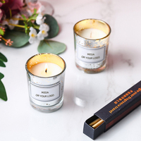 Coffret cadeau de décoration intérieure, ensemble de bougies parfumées, marque privée, aromathérapie, pot en verre de luxe, fait à la main, vacances, Diwali