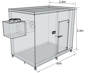 Low Price Mini Monoblock Refrigeration Units Mini Chambre Froide 20m3 Casters Optional Mobile Cold Room Walk in Freezer - Product Image 5