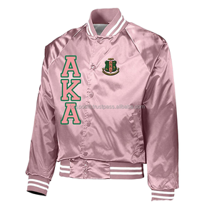 Chaqueta de Béisbol Bordada Personalizada, Satén, Poliéster/Algodón, Invierno, Casual, Cuello Alto, Parche de Chenilla con Logotipo de Alta Calidad - Product Image 3