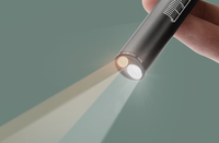 Lampu senter LED isi ulang daya USB Tipe C, lampu pena klip saku pengisian daya USB Tipe C warna putih + kuning