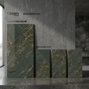 Oashford Olive 800x1600mm Full Body Porcelain Floor And <b>Wall</b> Tiles Olive Stone Design 80x160cm - Product Image 1