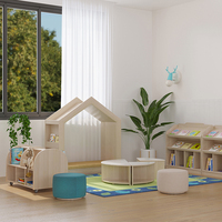 Ensemble de meubles modernes pour maison de jeu de maternelle, tables et chaises de jeu de rôle pour centre d'éducation précoce, certifié ISO9001