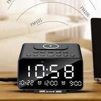 2023 Drahtloses Laden BT Lautsprecher Wecker LED Wecker Dockst änder FM Radio USB Schnell ladegerät Neue Hotel Schlafzimmer uhr