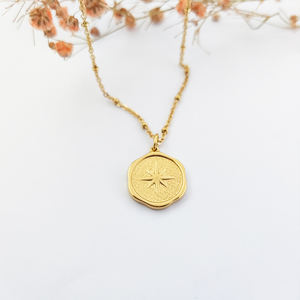 Compas coulé <span class=keywords><strong>roman</strong></span> collier Science géographie bijoux géométrie sacrée Fibonacci pendentif pour femmes hommes - Product Image 2