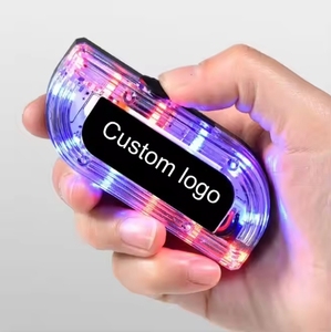 Màu đỏ và màu xanh nhấp nháy ánh sáng đèn flash <span class=keywords><strong>USB</strong></span> sạc LED vai cảnh báo giao thông đèn - Product Image 2