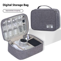 Pochette multifonctionnelle pour téléphone, sac de rangement pour accessoires numériques avec fermeture éclair, pour clé USB, batterie externe, disque dur externe, câble de données