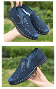 รองเท้าผ้าใบเดนิมเทรนด์แฟชั่นผู้ชาย สไตล์ลำลองแบบสวม - Product Image 6