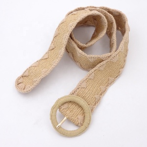 Ceintures tressées en paille PP, Vintage, <span class=keywords><strong>ceinture</strong></span> tricotée, tissée, élastique, extensible, en <span class=keywords><strong>raphia</strong></span> - Product Image 4