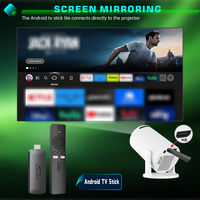 Proyektor Topleo dengan Fungsi Screen Mirroring Proyektor Video Home Theater untuk Film dan Game Proyektor Mini