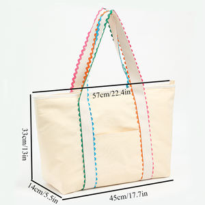 Bolso de mano de lona personalizado, bolso de diseñador, bolso de hombro con monograma - Product Image 3