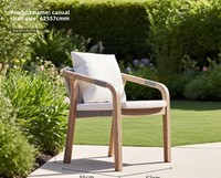 Muebles de Jardín Duraderos para Patio, Hotel o Jardín, Personalizados, Modernos, de Madera de Teca Sólida con Estructura de Aluminio, Comedor para 6 Personas CASA