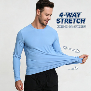 Chemise de pêche pour homme à manches longues, couleur unie, séchage rapide, anti-humidité, pour activités de plein air, logo personnalisé OEM - Product Image 2