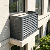 Cache-climatiseur en aluminium ajouré sculpté, antivol, pour embellir le paysage urbain et décorer les façades de commerces