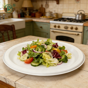 Nuovo Prodotto LR: Piatti Monouso in Plastica da 9 Pollici per Fast Food, Moderni Piatti Rotondi in PP5 per Feste - Product Image 6