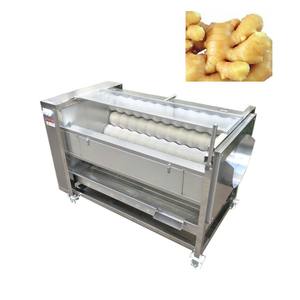 Limpeza automática contínua escova bolha tipo peeling vegetal e máquina de lavar para linha de processamento de alimentos - Product Image 2