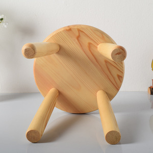 <b>Wooden</b> Round <b>Stool</b> 24x24cm For Home Children Adults Elderly Nordic Minimalist Design - Product Image 4