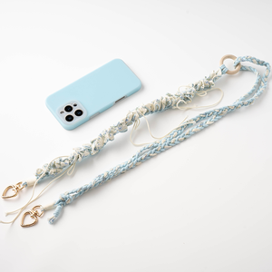 Chaîne de téléphone en dentelle d'été japonaise coréenne sac de cou de couleur bonbon avec sangle réglable lanière anti-perte à double usage - Product Image 3