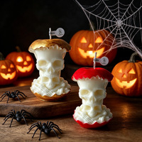 Wohndekor Geschenk für Partys Kreative Handgemachte Halloween-Totenkopf-förmige Sojawachs-Duftkerzen