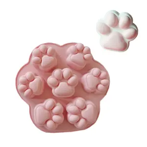 3D sevimli kedi pençe silikon kek kalıp dondurmalı pasta kalıp mum aromaterapi kalıp