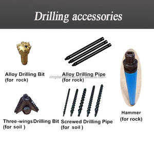 하이 퀄리티 0-20m 미니 휴대용 공압 드릴링 리그 기계 DTH 폭발 구멍 하드 바위 토양 돌 경사지지 모터 코어 - Product Image 4
