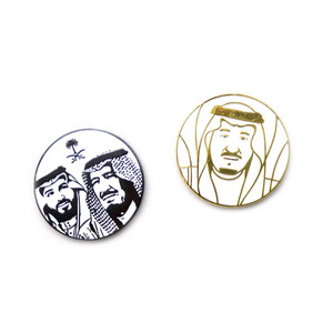AI-MICH Spilla Magnetica da 30mm con Design del <span class=keywords><strong>Principe</strong></span> dell'Arabia Saudita, Placcatura in Nichel <span class=keywords><strong>Nero</strong></span>, Distintivo Personalizzato in Smalto Morbido - Product Image 3