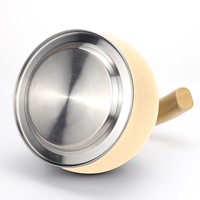 Nouveau design 3L couleur revêtement en acier inoxydable cuisinière sifflet bouilloire sifflement théière avec poignée en alliage de zinc