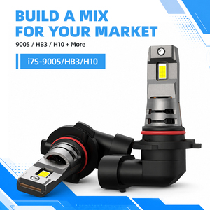 I7S 9005 HB3 H10 หลอดไฟหน้า LED 60W คูลไวท์ ไดร์วิ่ง บีม 8000LM ปลั๊กแอนด์เพลย์สำหรับการอัพเกรดแบบดัดแปลง 12V ยูนิเวอร์แซลฟิต - Product Image 1