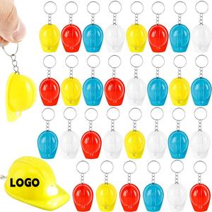 Custom Logo <b>Miniature</b> Construction Helmet,Construction Party Favors Small Safety Hat Keychain , Mini Flashlight Helmet Keychain - Product Image 2