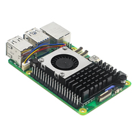 Enfriador Activo para Raspberry Pi 5, Disipador de Calor de Aluminio, Ventilador con Velocidad Ajustable PWM, Radiador de Enfriamiento Negro, Plateado y Azul para RPI 5 5