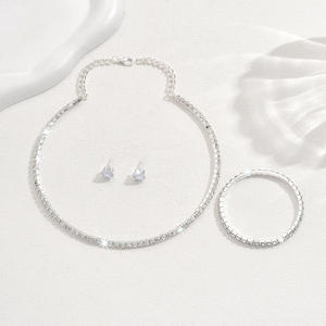 Moda nuevo Full Dia collar pulsera pendientes anillo versátil novia boda oro circón conjunto de joyas - Product Image 4