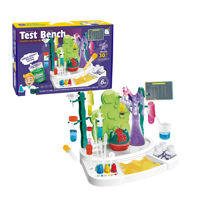 Kit de laboratoire de chimie professionnel junior, matériaux non toxiques et détaillés, apprentissage Montessori pratique, station de recherche robuste, coffret cadeau