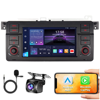 Système de navigation GPS avec écran tactile 2 Din, Carplay Android 2+64G, compatible avec BMW E46 1998-2005, montage sur tableau de bord, garantie 1 an, cartes du monde Google